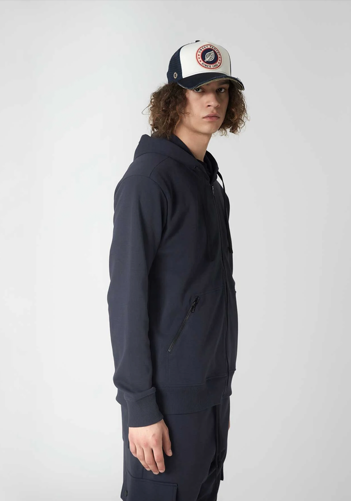 Sweat Hoodie Zip 23 Navy - Sweet Pants