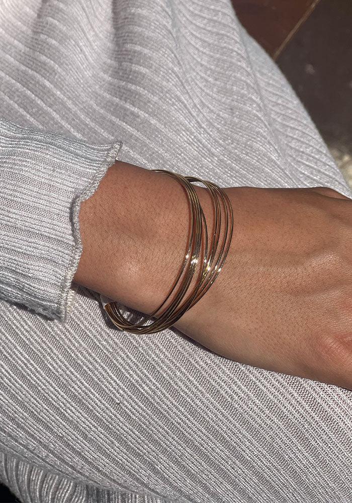 Alizé Smooth Gold Plated Bangle