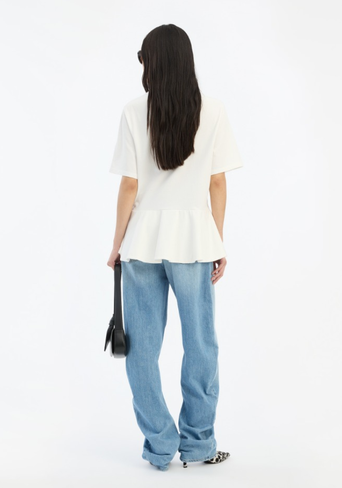 Jean Draped Barrel Leg Light Blue Denim - Rotate