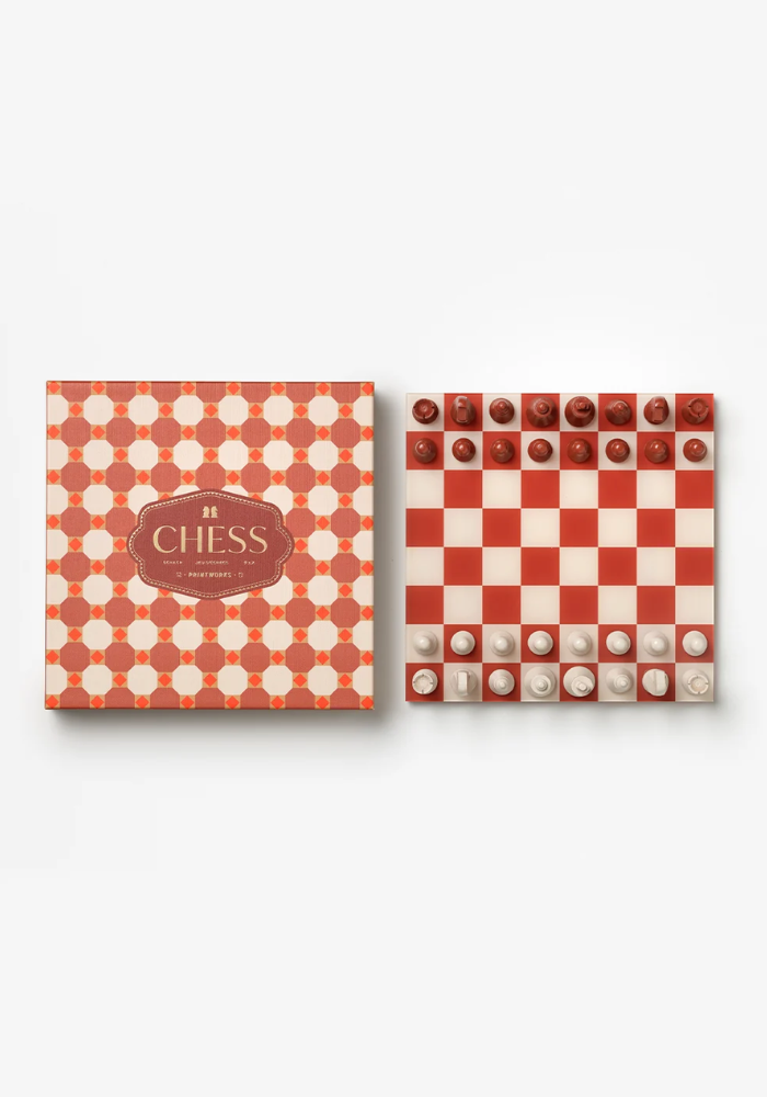Jeu d'Échecs Bazaar Rouge Et Blanc - Printworks