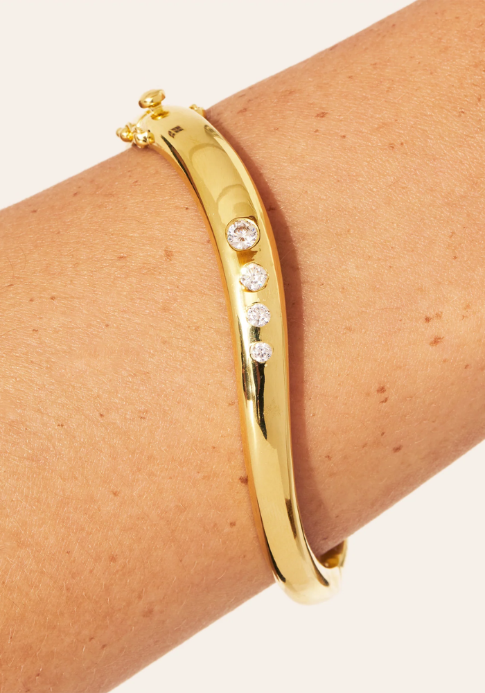 Jonc Origine 4 Zircons Serties - Be Maad