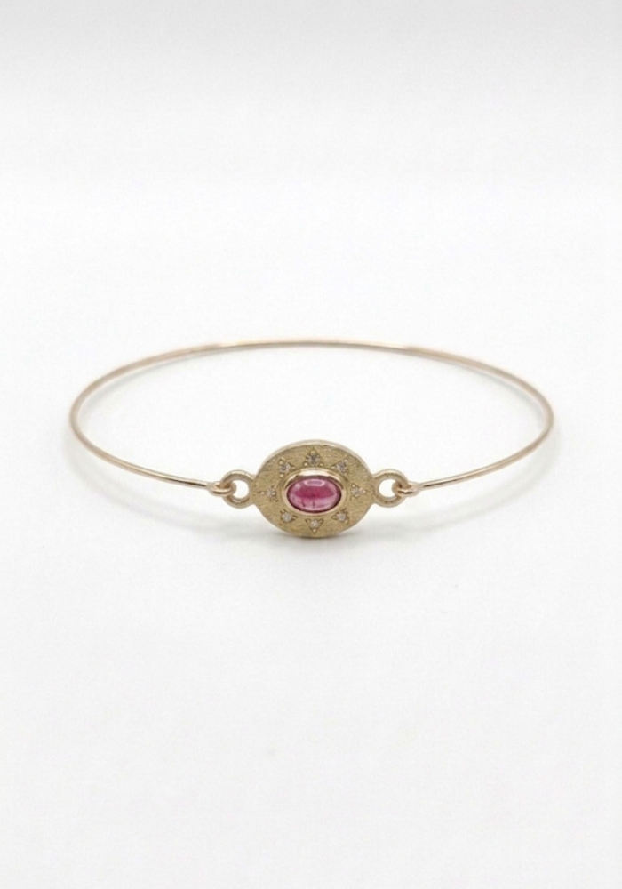 Jonc Aura Tourmaline Rose - Hanka Ïn