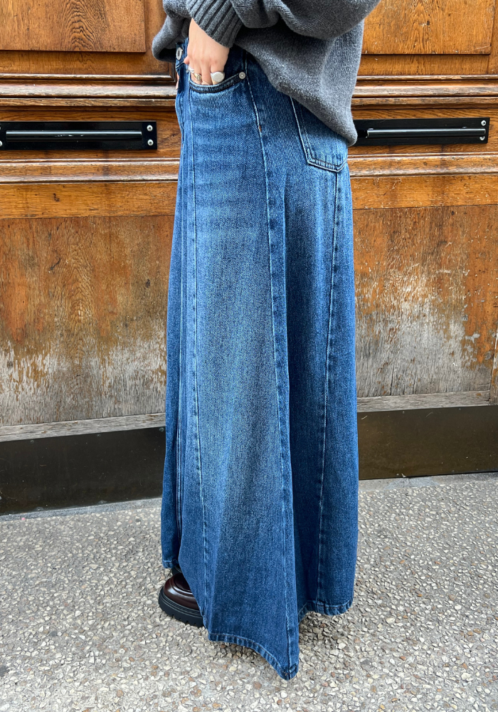 Jupe Longue Alya Tencel Worn Vintage - Denim Studio Paris