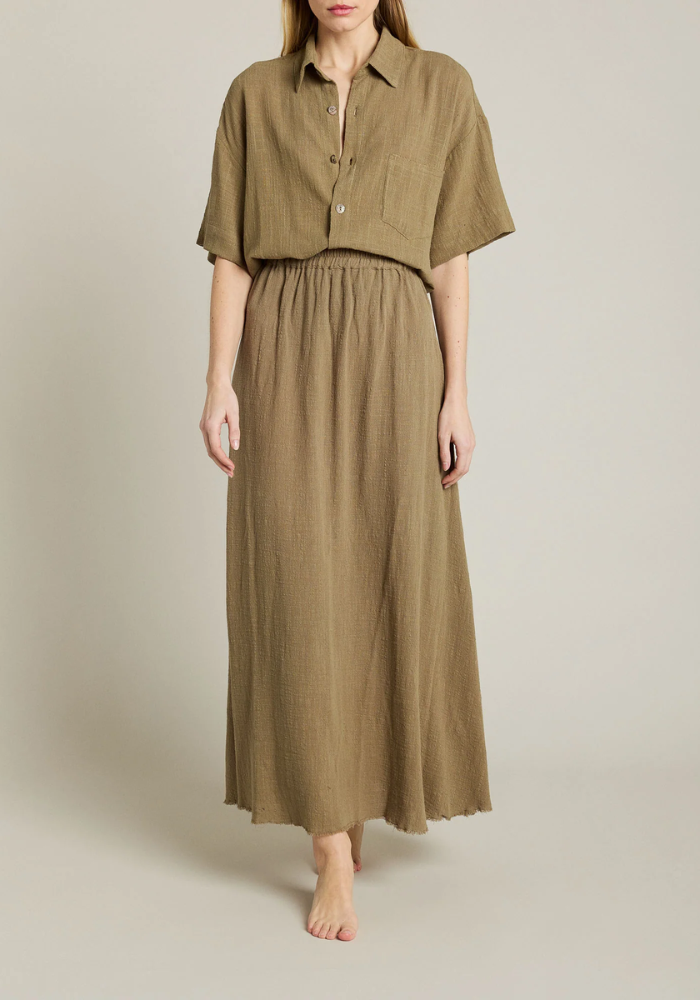 Jupe Piana Kaki - Maison Saint Julien