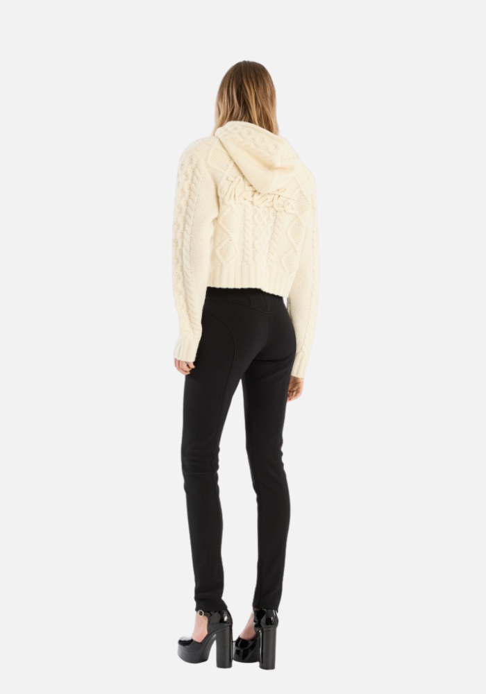 Cardigan Blanc Knit Cable - Rotate