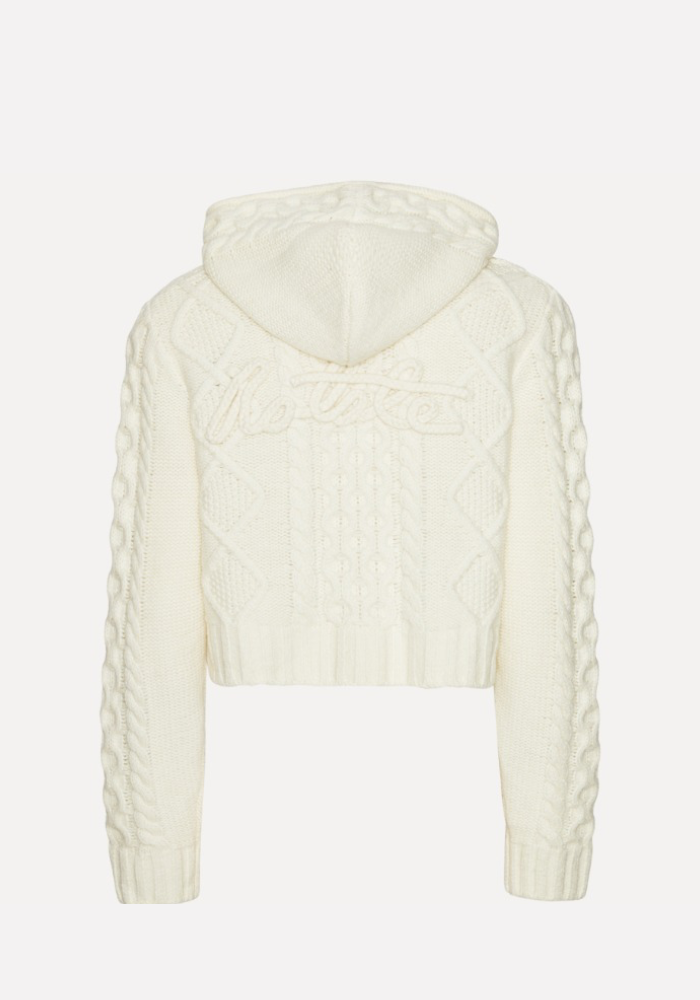 Cardigan Blanc Knit Cable - Rotate
