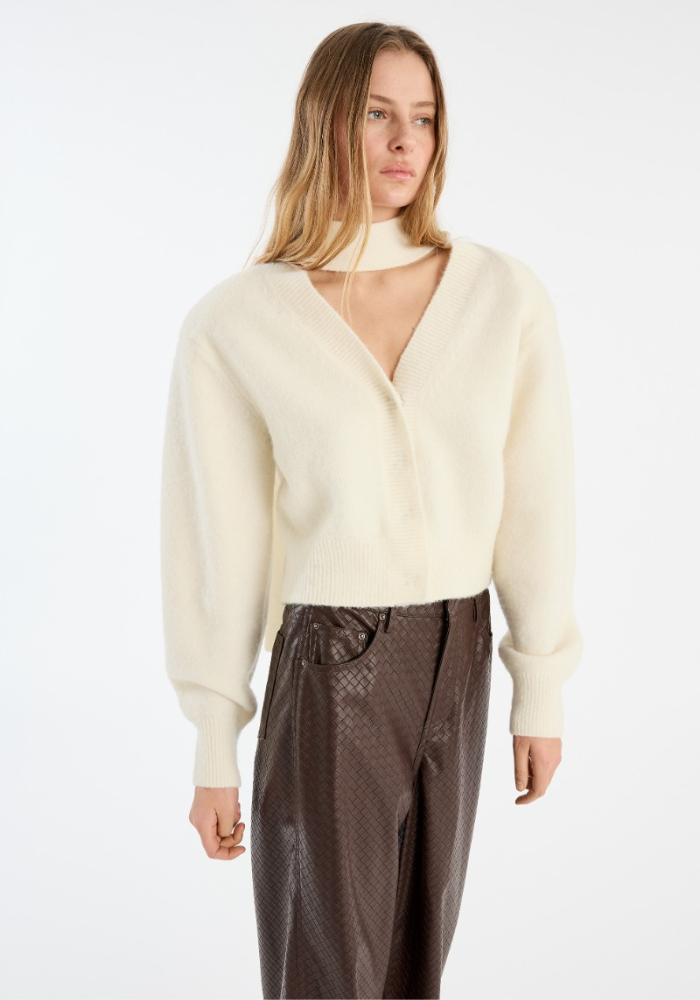 Cardigan Knit Scarf - Rotate