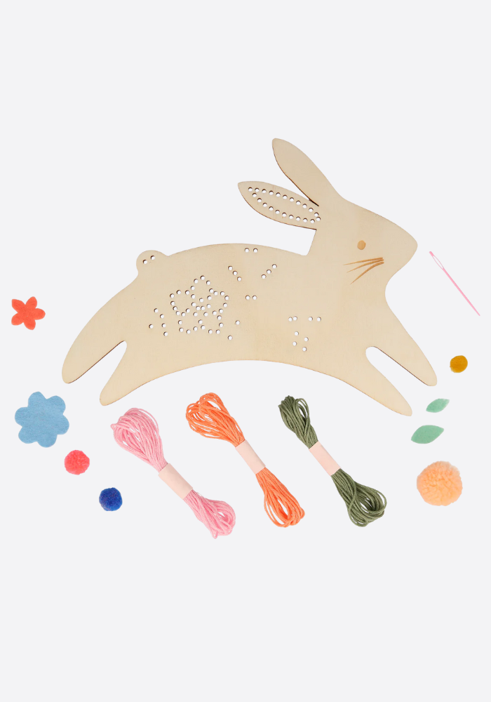 Kit De Broderie En Bois Lapin - Meri Meri