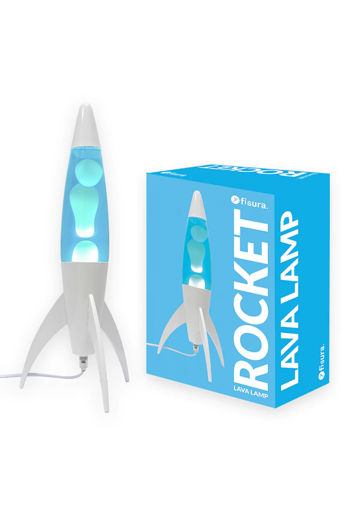 Lampe À Lave Rocket Bleue - Blush Sélection Décoration