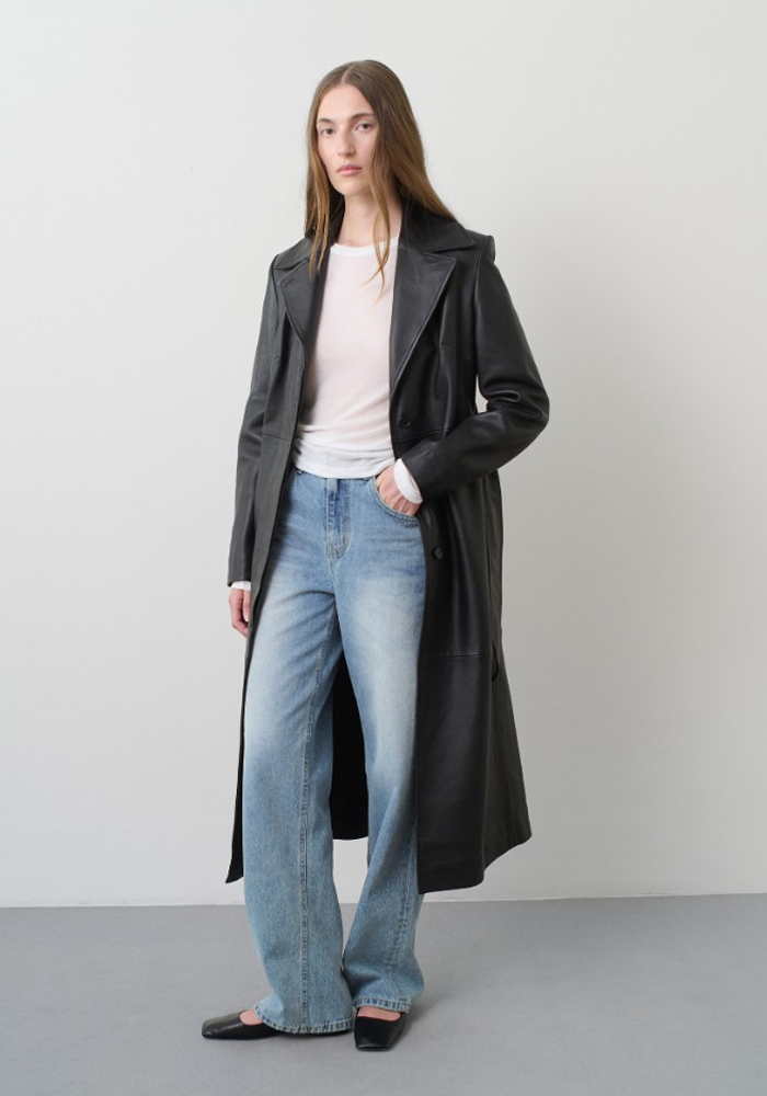 Trench Leather Noir - Remain