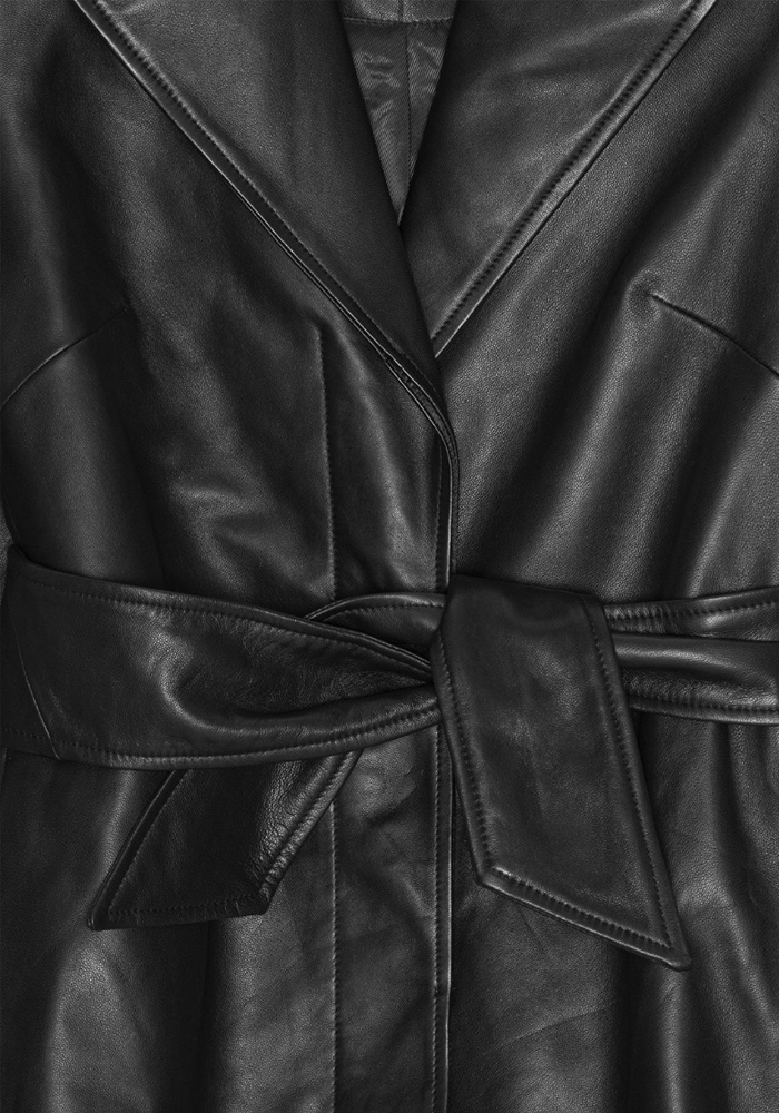 Trench Leather Noir - Remain