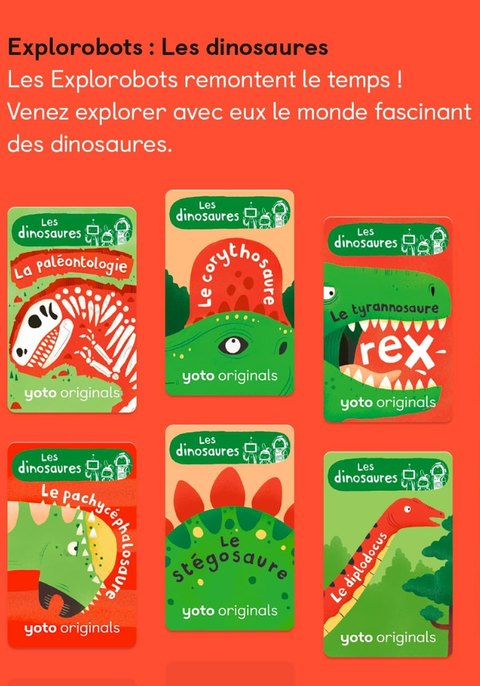 Cartes Audio Explorobots Les Dinosaures - Yoto