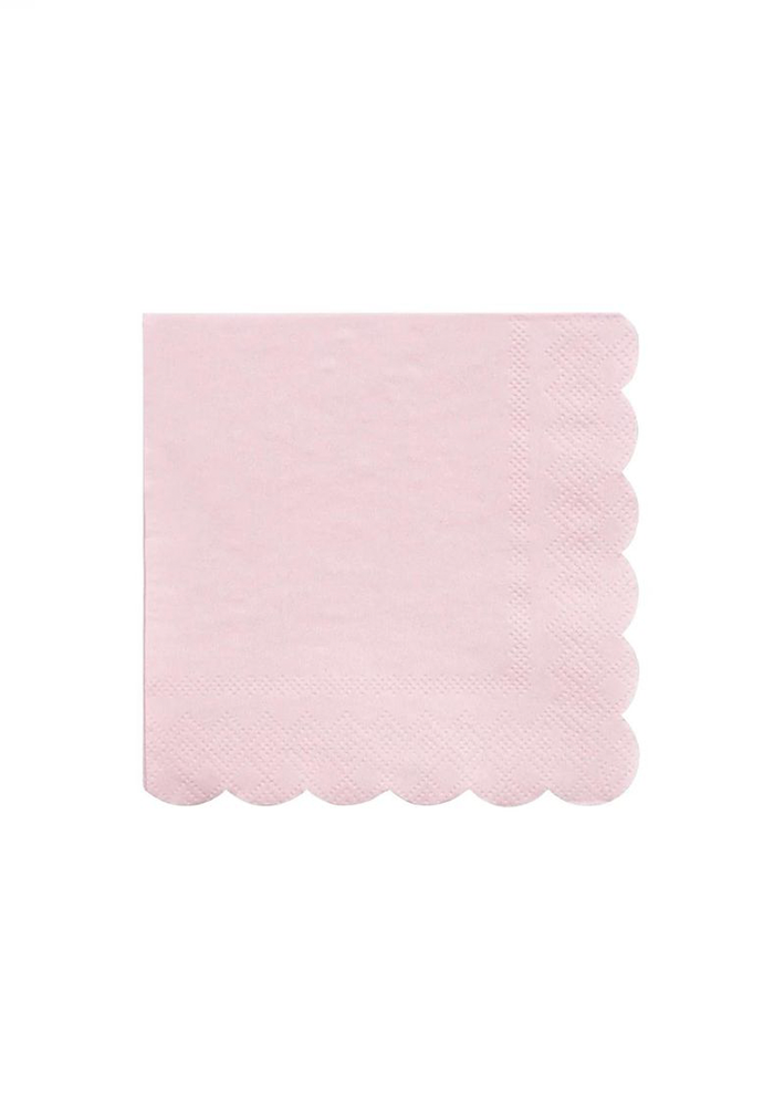 Lot De 20 Petites Serviettes Rose Pale - Meri Meri