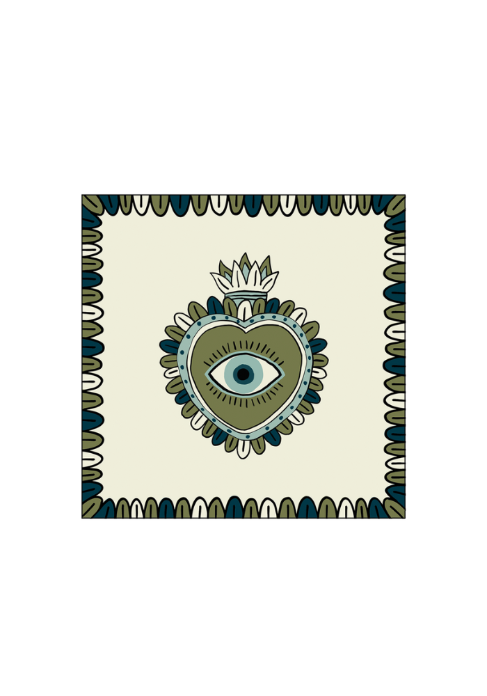 Lot De 20 Serviettes En Papier Ex-Voto Vert - Sélectionné par Blush