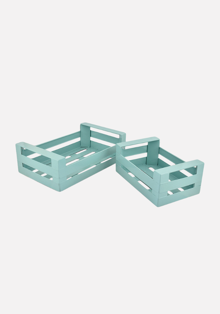 Lot De 2 Cagettes Céladon - Bazar De Luxe