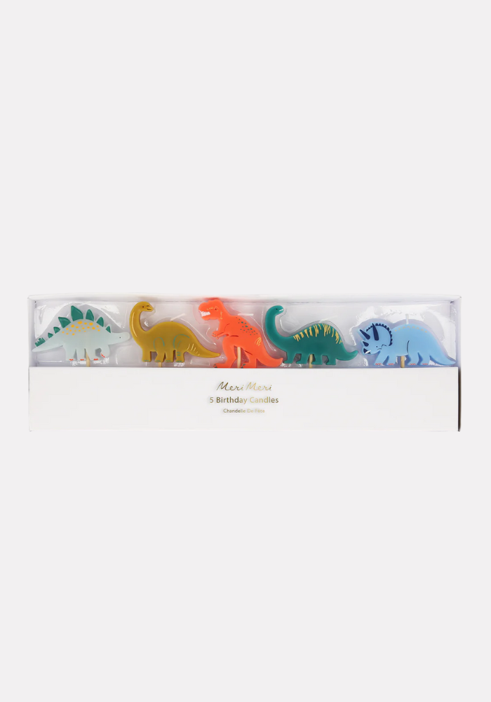 Lot De 5 Bougies Dinosaures - Meri Meri