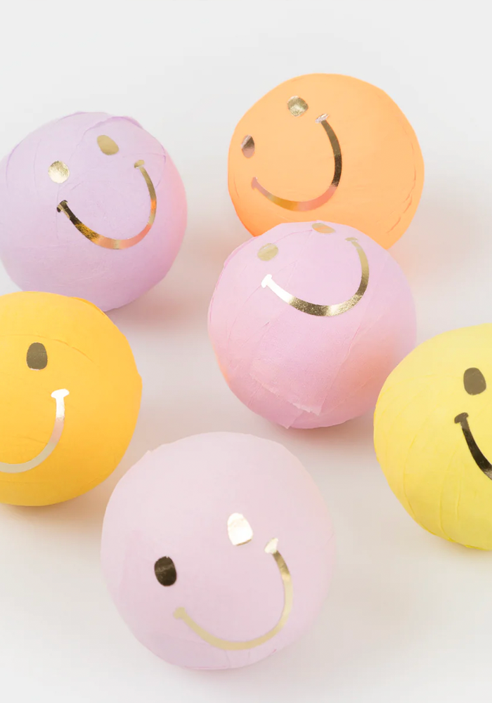 Lot De 6 Boules Surprises Happy Icons Smiley - Meri Meri