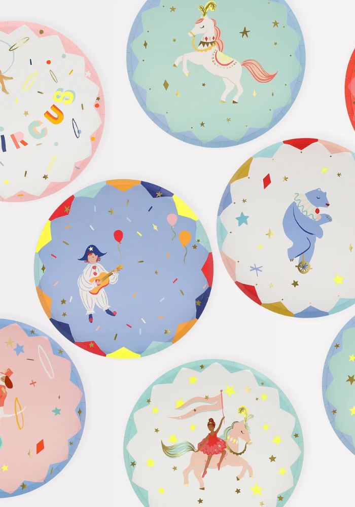Lot De 8 Petites Assiettes Cirque - Meri Meri