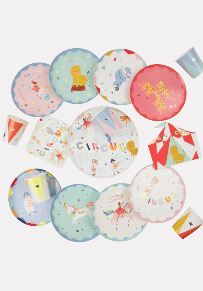 Lot De 8 Petites Assiettes Cirque - Meri Meri