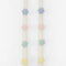 Lot De 2 Bougies Cierges Fleurs Pastel