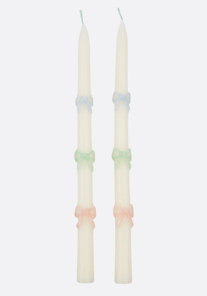 Lot De 2 Bougies Cierges Noeuds Papillons - Meri Meri