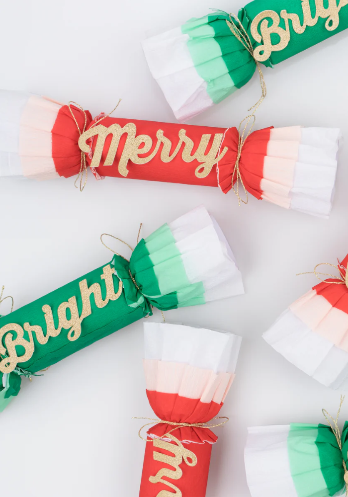 Lot De 6 Crackers Merry Bright Noël - Meri Meri