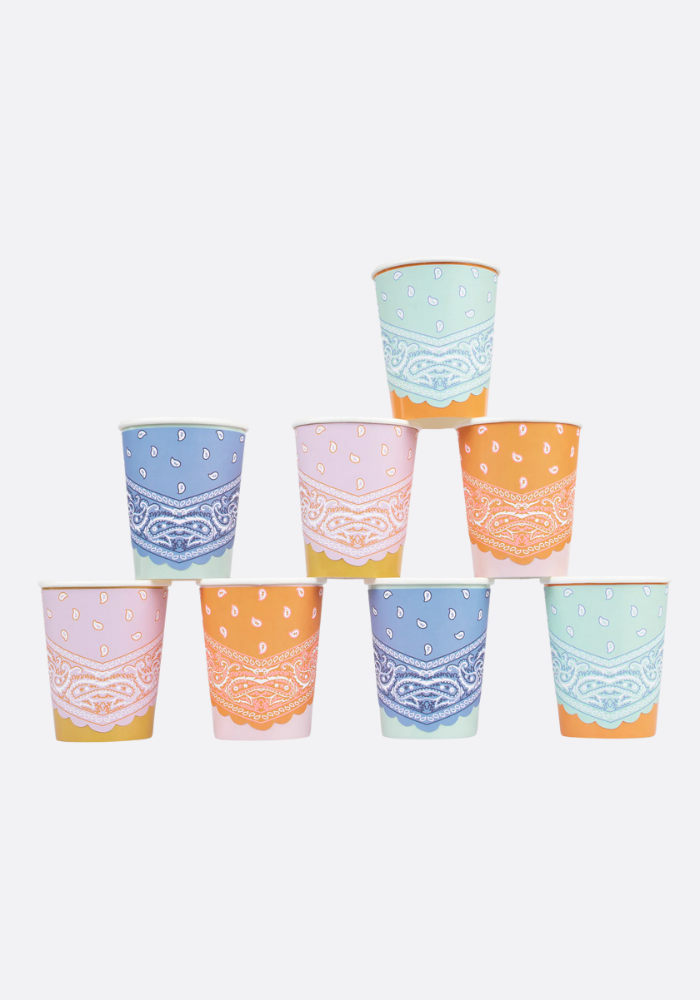 Lot de 8 Gobelets Bandanas - Meri Meri