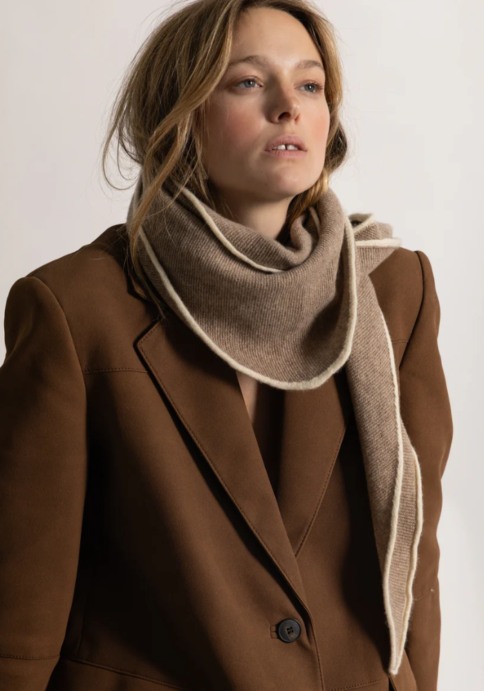 Mini Écharpe Taupe - Koon Cachemire