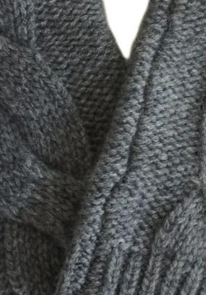 Mitaines Cachemire Cable Gris - Notshy