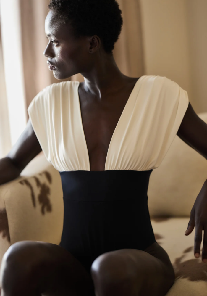 Maillot Monceau Une Pièce Noir Et Blanc - Maio Paris