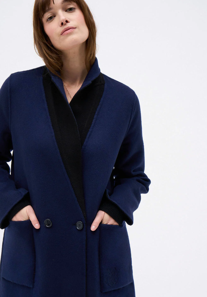Manteau Wendy Marine Noir - DMN Paris