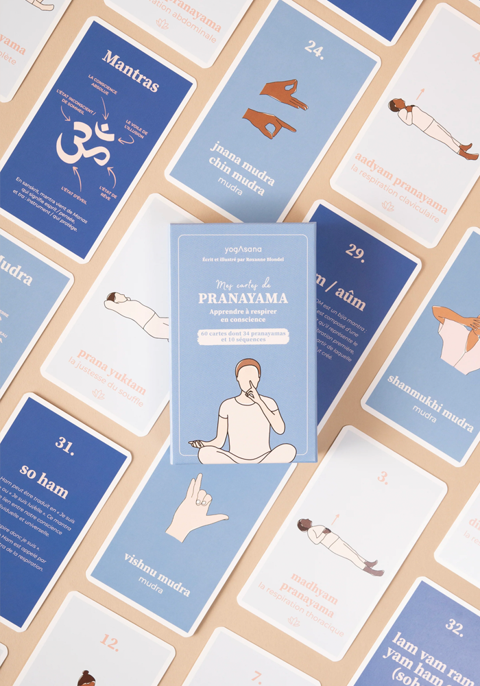 Cartes De Respiration Pranayama - Yogasana