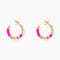 Positano Coral Mini Hoop Earrings