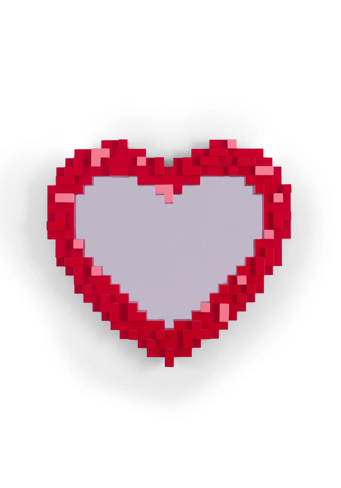 Miroir Coeur Pixels Rouges - Seletti