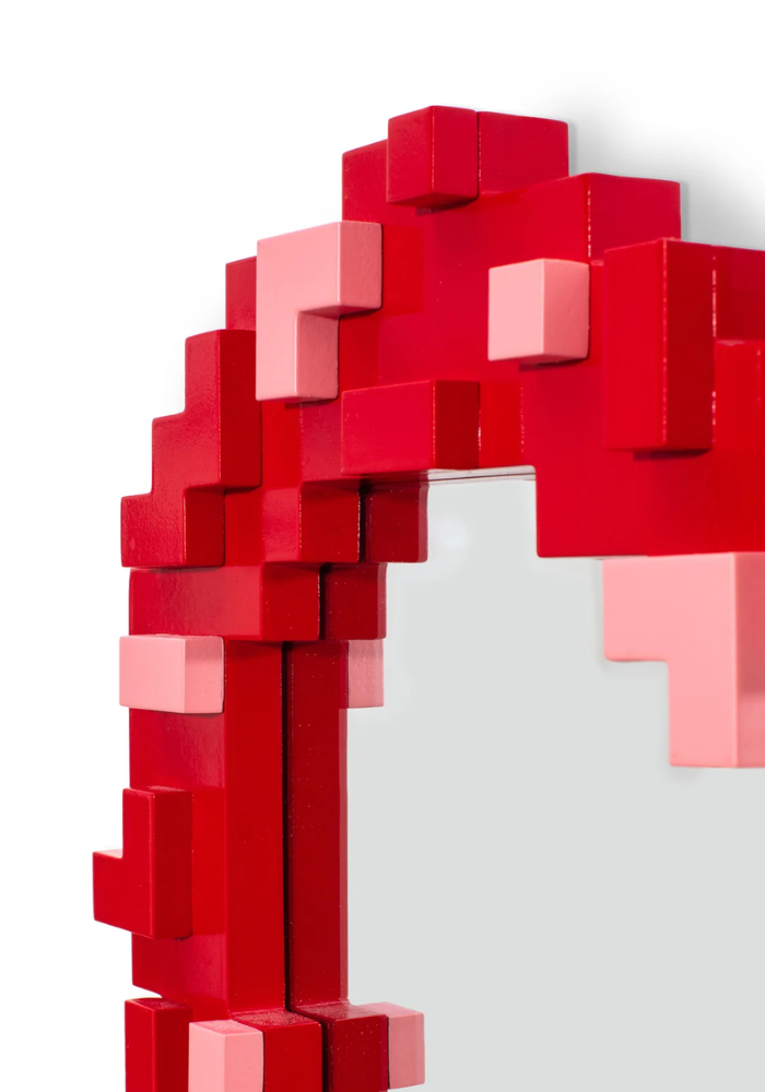 Miroir Coeur Pixels Rouges - Seletti
