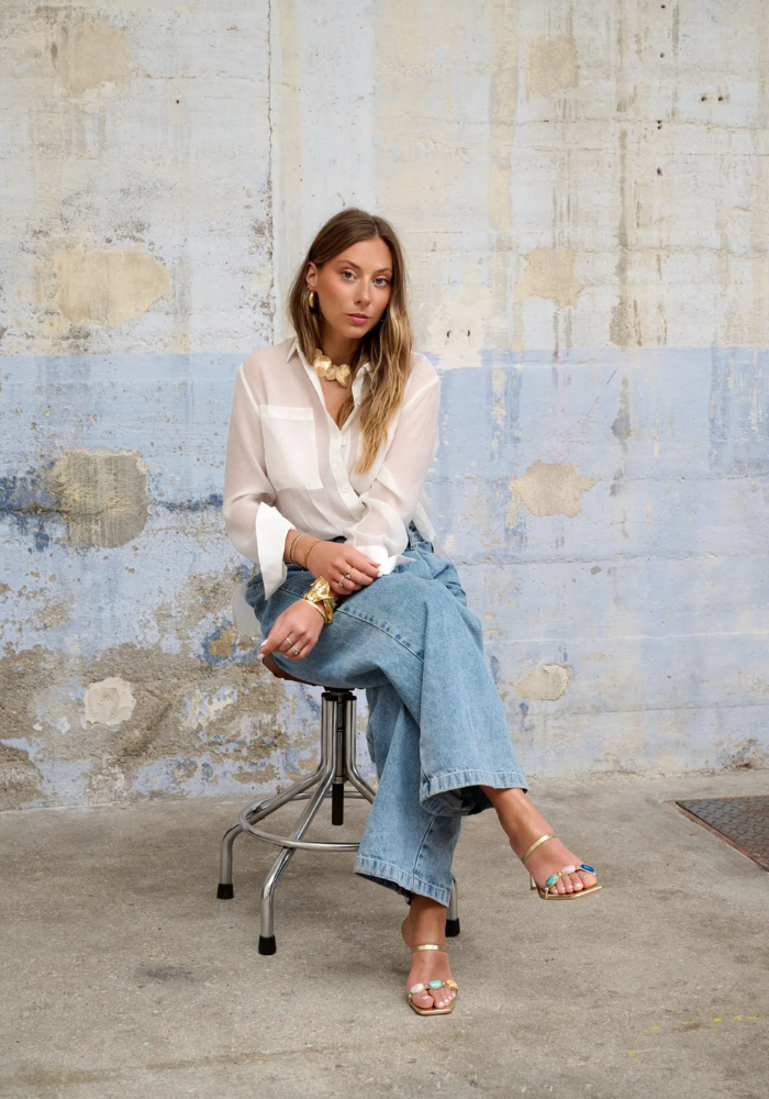 Mules À Talons Naxos Dorées - MI/MAI