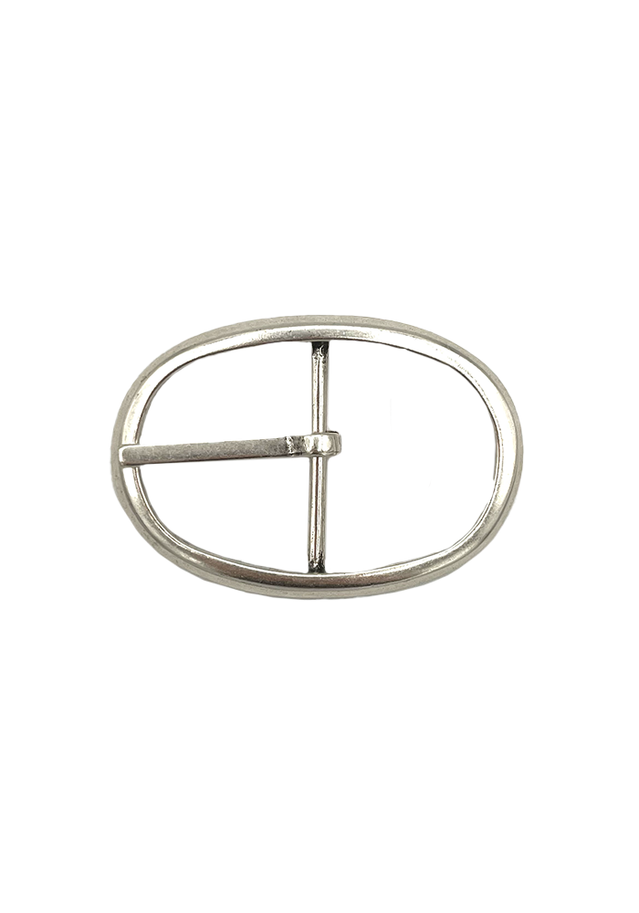 Silver Oval Ring Belt Buckle