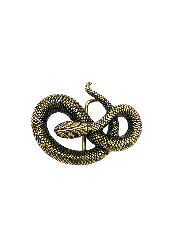 Boucle De Ceinture Serpent Doré - Yolete