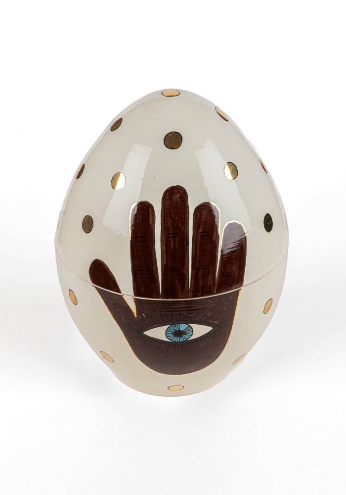 Bougie Oeuf Khmisa Grand Modèle - Sélectionné Par Blush