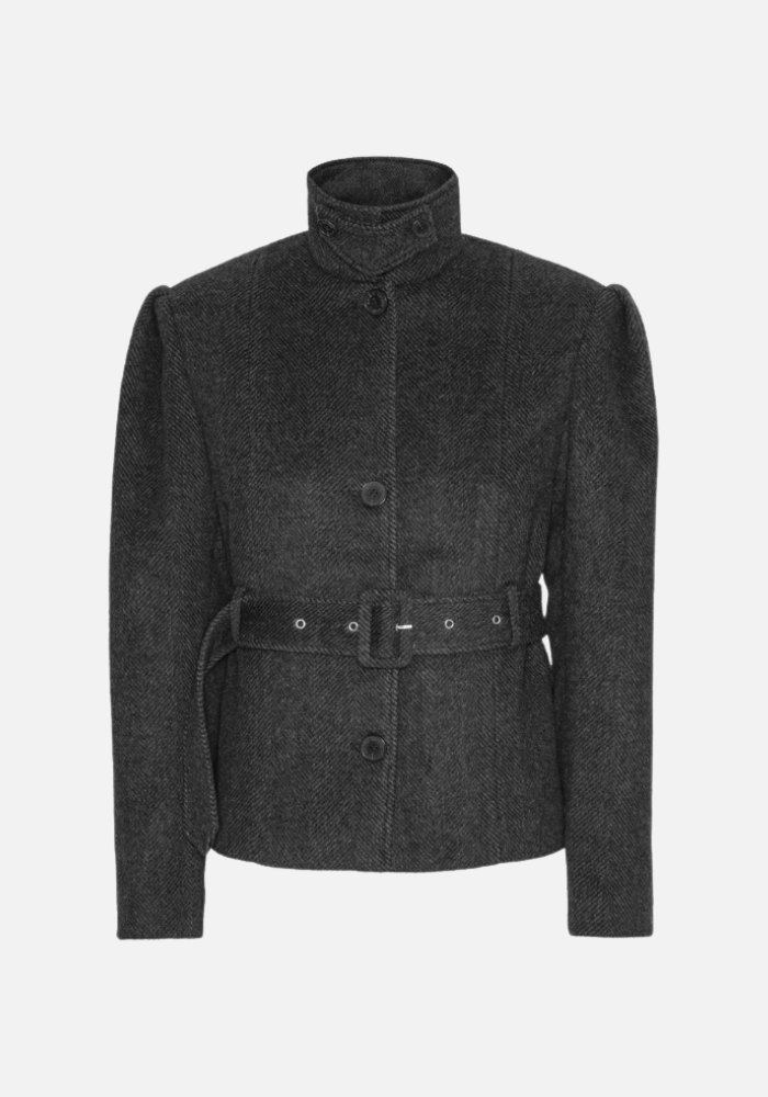 Veste Ceinturé Oversize Grise - Rotate 