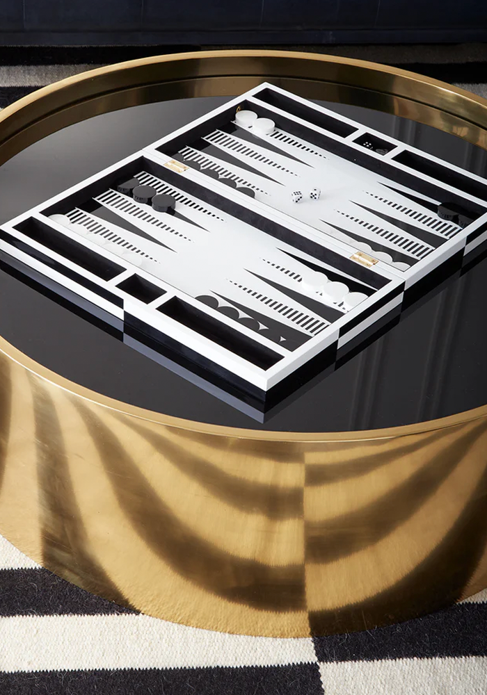 Jeu "Backgammon Op Art" Noir Et Blanc - Jonathan Adler