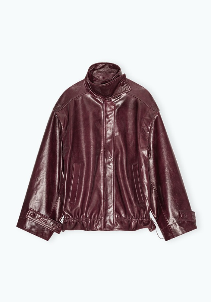 Veste Oversize Leather Bordeaux - Remain