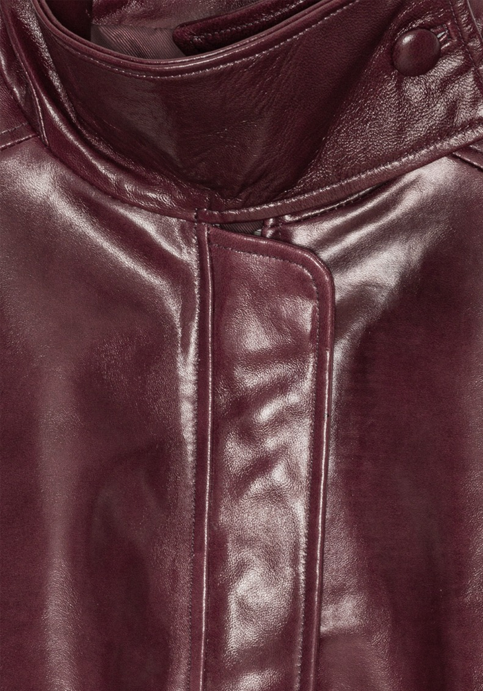 Veste Oversize Leather Bordeaux - Remain