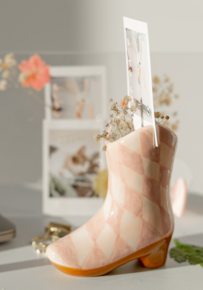 Porte-Photo Cowboy Boots Rose - Blush Sélection Décoration