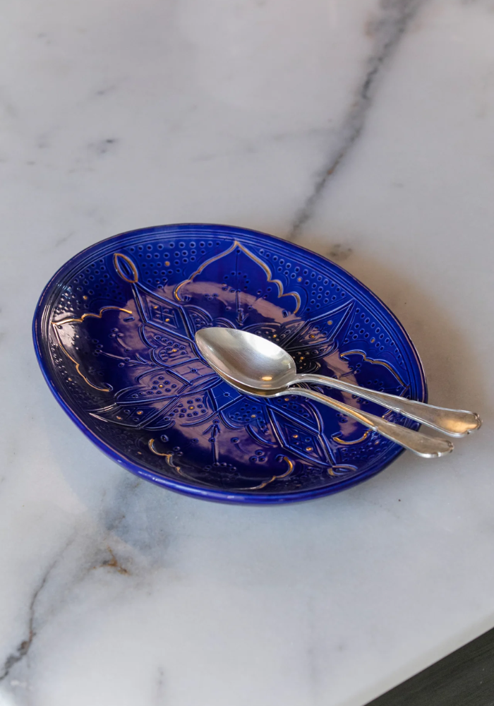 Plat Ovale Large Bleu Majorelle - Chabi Chic