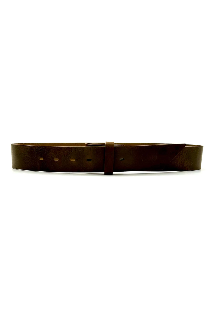 Black Preto Leather Belt Stem