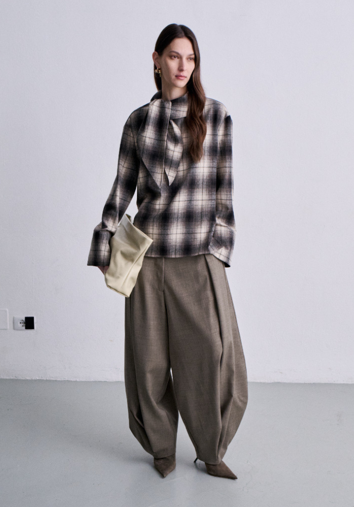 Pantalon À Pinces Larges Resserré - Su