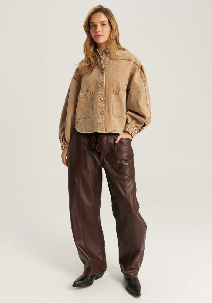 Pantalon Jono Cuir Brown - Me369