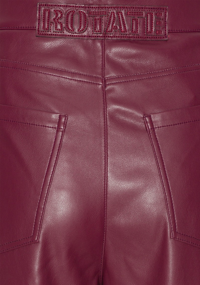Pantalon Similicuir Large Bordeaux - Rotate