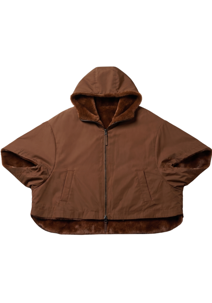 Parka Cape Reversible Fausse Fourrure - Lou Andrea
